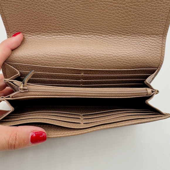 Gucci Dollar Calfskin GG Marmont Continental Wallet Porcelain Rose - Picture 3 of 11